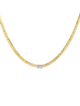 Load image into Gallery viewer, Lo Emerald Cut Gold Bar Necklace

