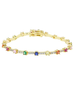 Rainbow Tennis Bracelet