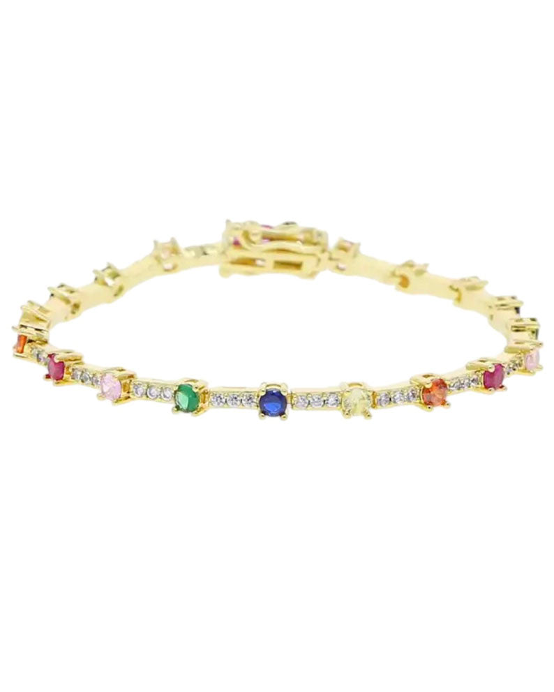 Rainbow Tennis Bracelet