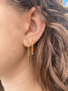 Lucia Multicolored Drops | Gold Plated 925 Sterling Silver