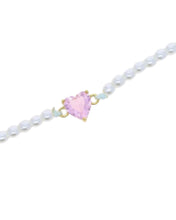 Load image into Gallery viewer, Pink Heart Pearl Necklace
