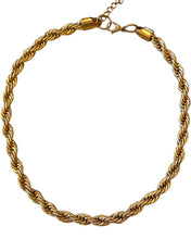 Load image into Gallery viewer, 8mm Chunky Kelsi Rope Necklace Gold  | Gold Plated Stainless Steel
