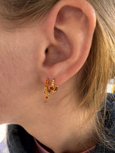 Load image into Gallery viewer, Aurelie Orange Dangly Earrings
