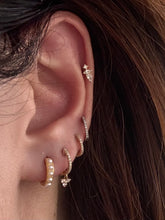 Load image into Gallery viewer, Adora Pearl Huggies  | 925 Sterling Silver Gold Plated

