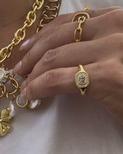 Load image into Gallery viewer, Vivianna Gold Vermeil Signet Pinky Ring
