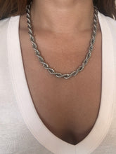 Load image into Gallery viewer, 8mm Chunky Kelsi Rope Necklace Silver  | Stainless Steel
