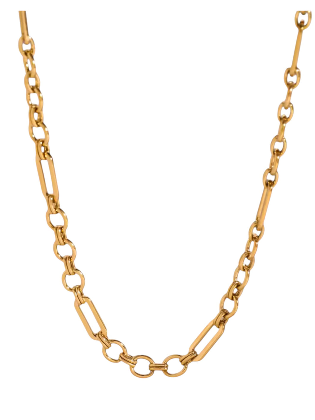 Ferrah Mixed Link Gold Necklace | Stainless Steel Gold Plated