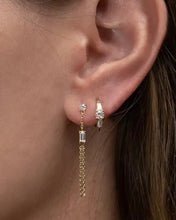 Load image into Gallery viewer, Marguerite White Chain Drops | Gold Plated 925 Sterling Silver
