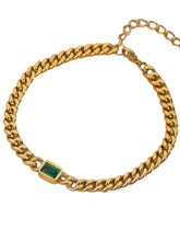 Load image into Gallery viewer, Bobbi Chunky Emerald Cuban Bracelet
