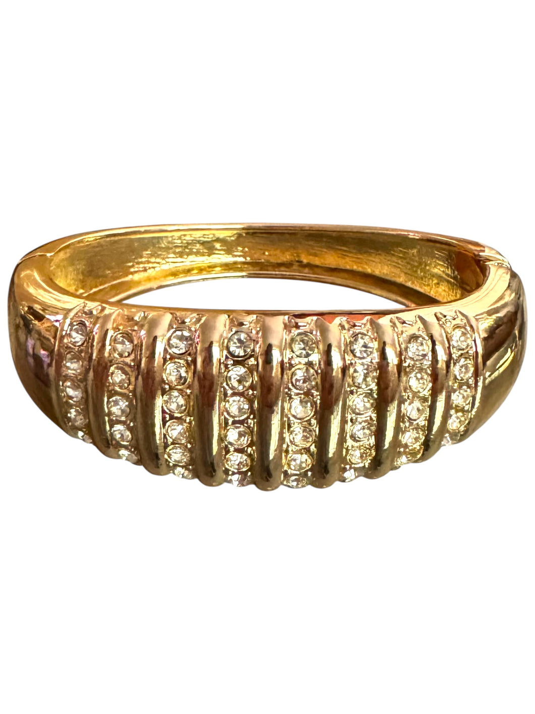 Paulina Pavé Bangle | Stainless Steel Gold Plated