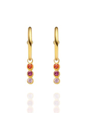 Load image into Gallery viewer, Lucia Multicolored Drops | Gold Plated 925 Sterling Silver
