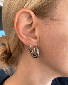 Medium London Hoops Silver 16mm