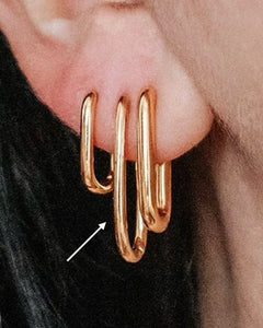 Oval Hoops Gold