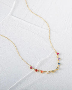 Sabina Multicolored Necklace | Gold Plated 925 Sterling Silver