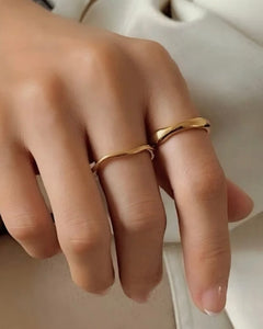 Thick Gold Wave Ring