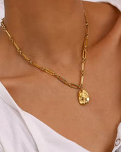 Load image into Gallery viewer, Pebble Mixed Link Gold Necklace | Stainless Steel Gold Plated
