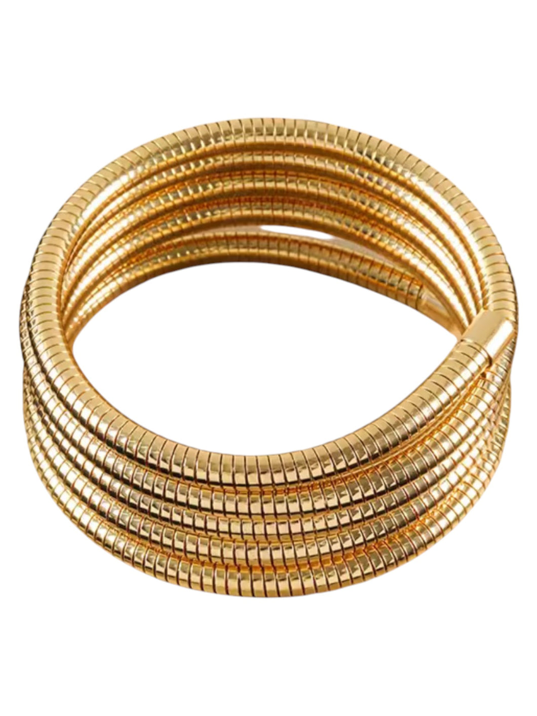 Omega Bangle Gold Bracelet | Stainless Steel Gold Plated