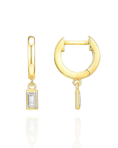 Mack Drops White | Gold Plated 925 Sterling Silver