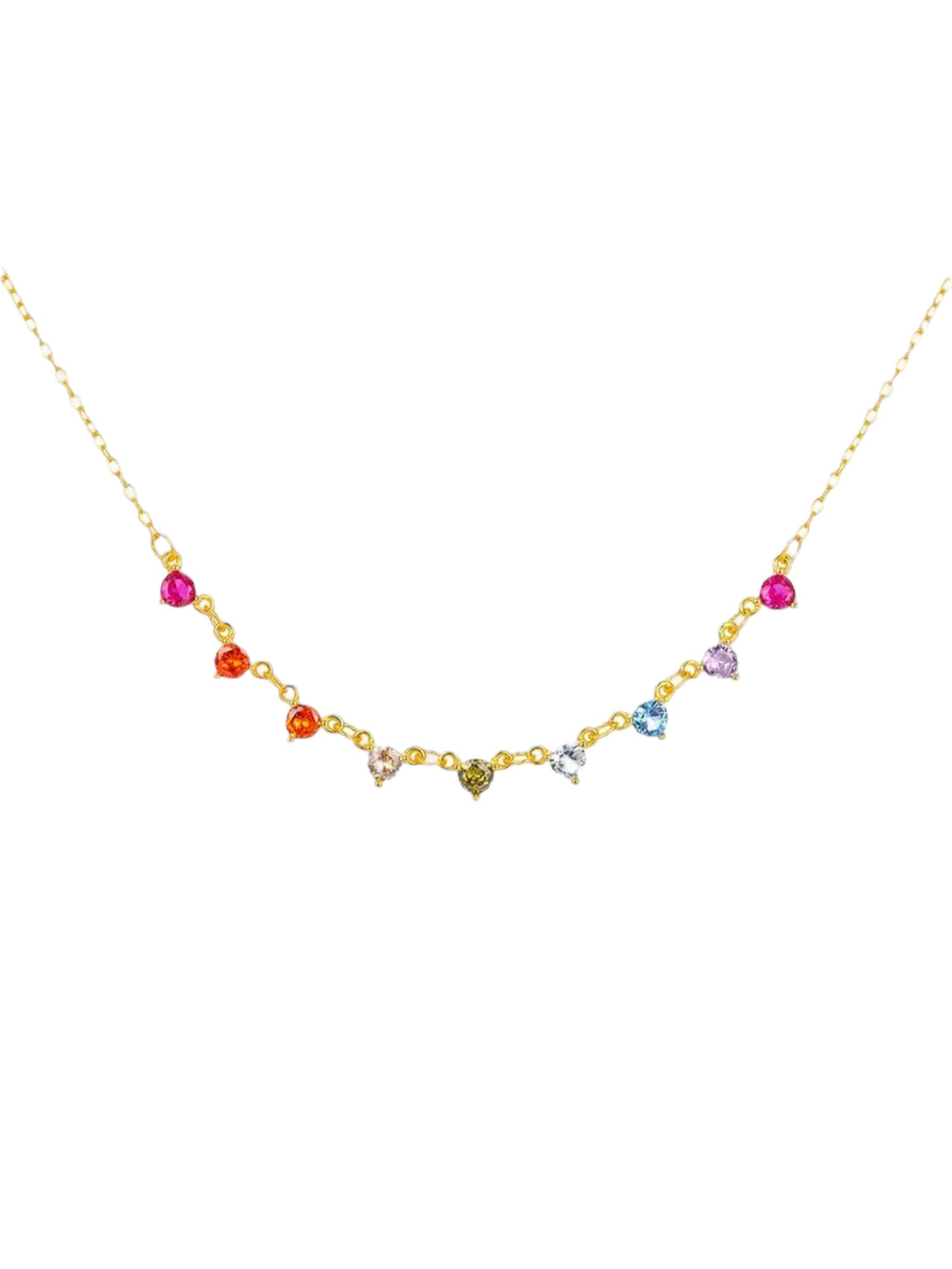 Sabina Multicolored Necklace | Gold Plated 925 Sterling Silver