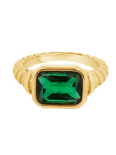 Load image into Gallery viewer, Angelina Ring Green | Stainless Steel Gold Plated
