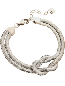 Romy Knot Silver  Bracelet | Stainless Steel Gold Plated