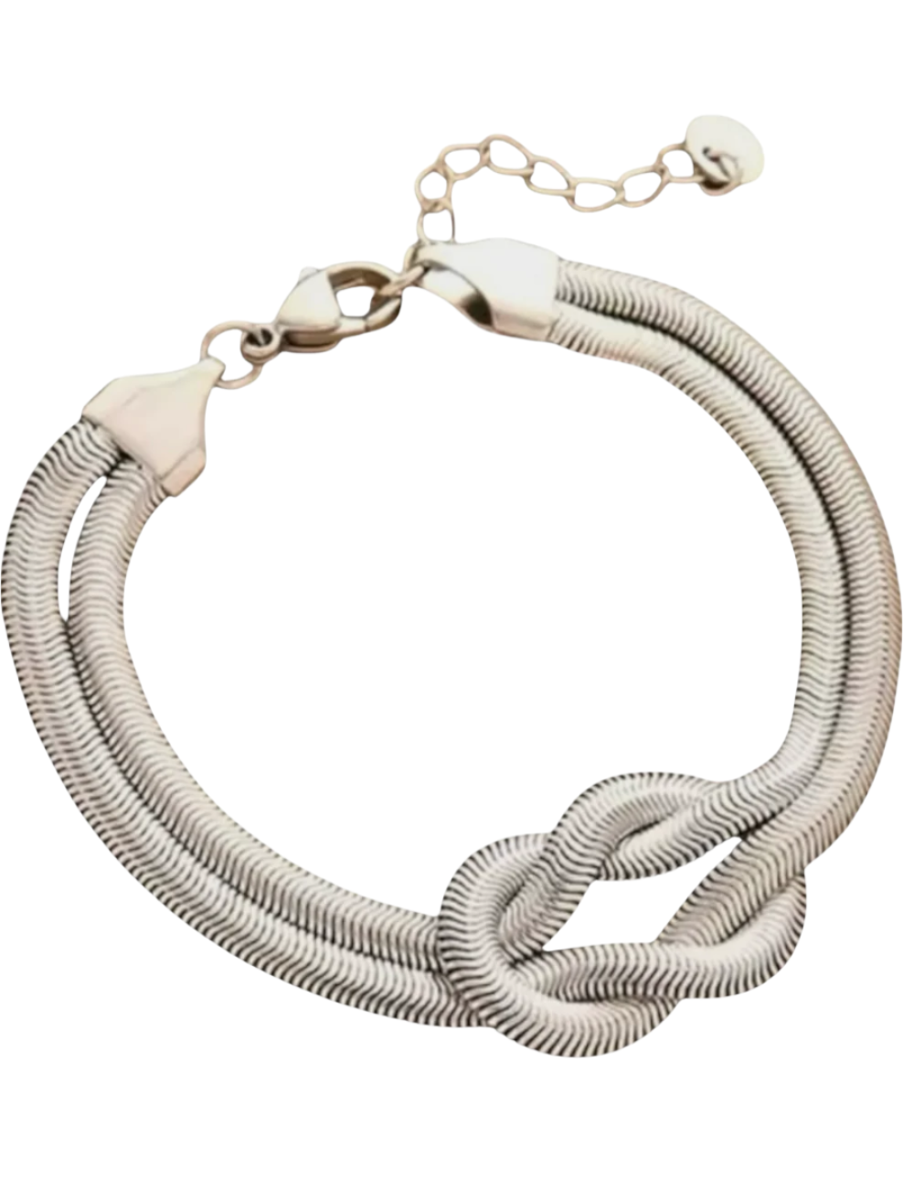 Romy Knot Silver  Bracelet | Stainless Steel Gold Plated