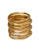 Load image into Gallery viewer, Faye Stacked Illusion Gold Ring | Stainless Steel Gold Plated
