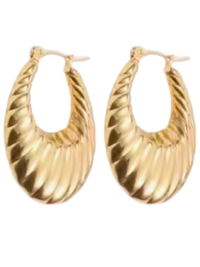 Croissant Gold Hoops | Stainless Steel Gold Plated