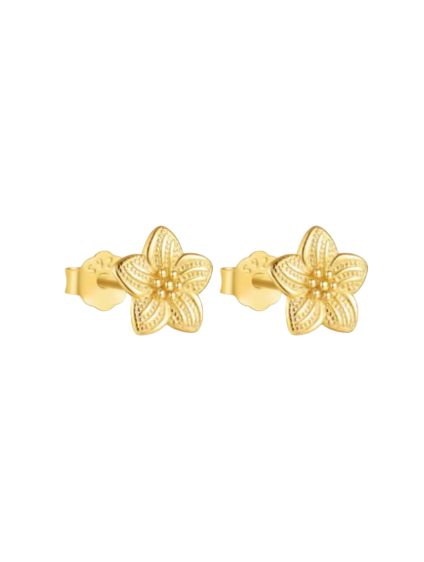 Flora Flower Gold Studs | Gold Plated 925 Sterling Silver