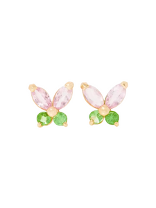 Mariposa Butterfly Gold Studs | Gold Plated 925 Sterling Silver
