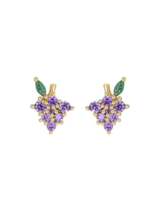 Grape Studs | Gold Plated 925 Sterling Silver