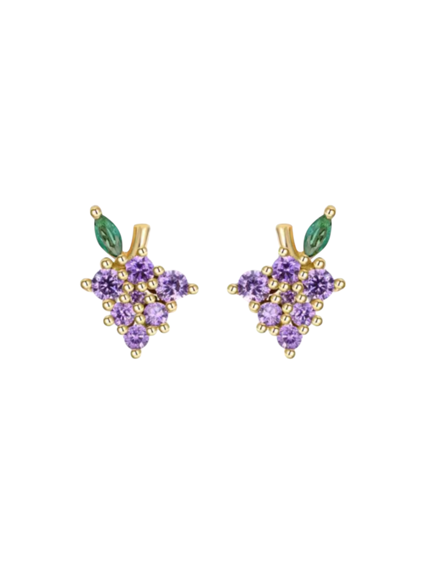 Grape Studs | Gold Plated 925 Sterling Silver