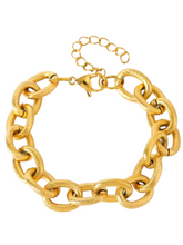 Load image into Gallery viewer, Textured Charlize Gold Bracelet | Stainless Steel Gold Plated
