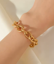 Load image into Gallery viewer, Textured Charlize Gold Bracelet | Stainless Steel Gold Plated

