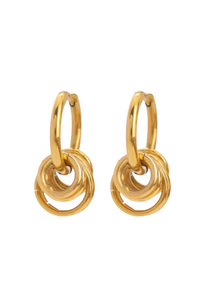 Tamsin Gold Circle Hoops | Stainless Steel Gold Plated