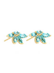 Tirzah Turquoise Marquis Studs | Gold Plated 925 Sterling Silver