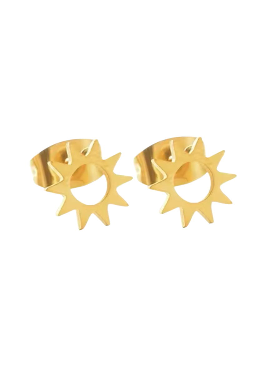 Sun Gold Studs | Gold Plated 925 Sterling Silver