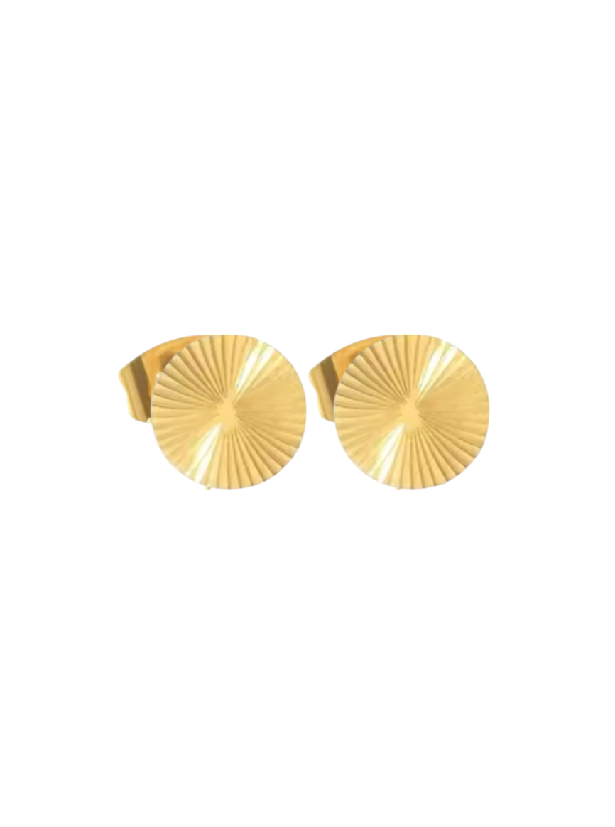 Sophie Gold Disc Studs | Gold Plated 925 Sterling Silver