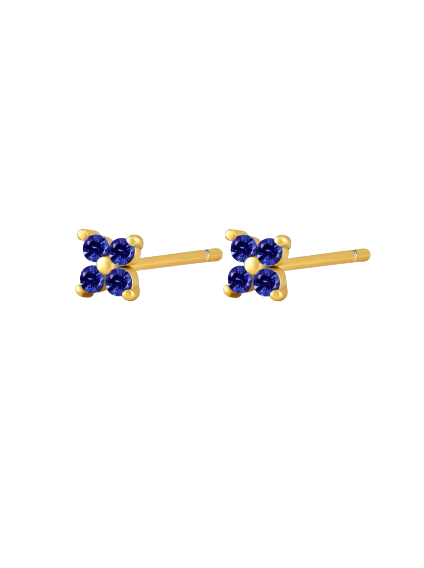 Sapphire Penelope Studs | Gold Plated 925 Sterling Silver