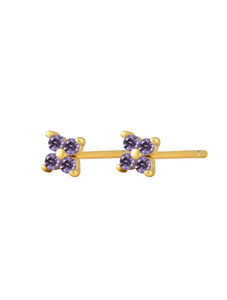 Purple Penelope Studs | Gold Plated 925 Sterling Silver