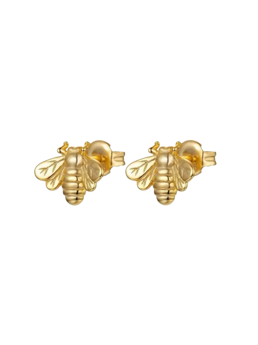 Bernadetta Bee Gold Studs | Gold Plated 925 Sterling Silver