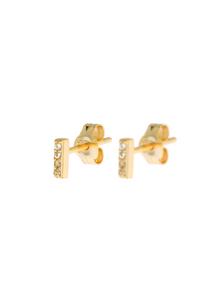 Baby Bar Gold Studs | Gold Plated 925 Sterling Silver