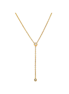 Demi Lariat  | Gold Plated Stainless Steel