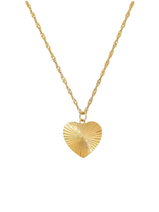 Havine Heart Gold Pendant | Gold Plated Stainless Steel