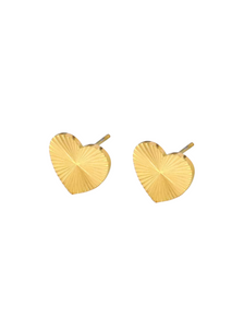 Hester Heart Gold Studs | Gold Plated Stainless Steel