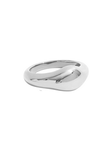 Saige Signet Silver Ring | Stainless Steel