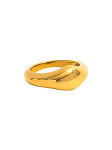 Saige Signet Gold Ring | Stainless Steel Gold Plated