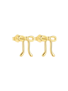 Baylor Bow Gold Studs | Gold Plated Stainless Steel