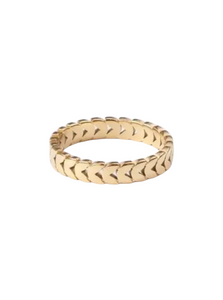 Leland Crown Leaf Gold Ring | Stainless Steel Gold Plated