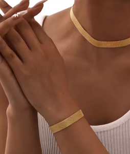 Waverly Watch Band Gold Bracelet | Gold Plated Stainless Steel